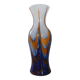 Vase Carlo Moretti en Verre de Murano Orange et Bleu