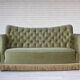 1960s, Danish 2-seater sofa, light green furniture velour, ash wood.