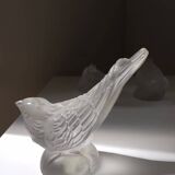 Sculpture of Birds in Molded Glass, Art Deco Bohemian Style, Lalique Sabino
