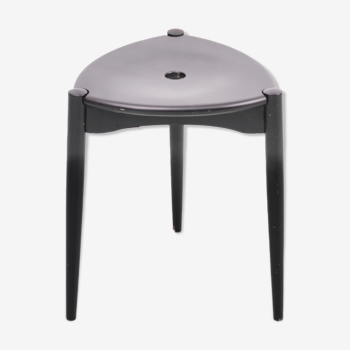 Suede tripod stool