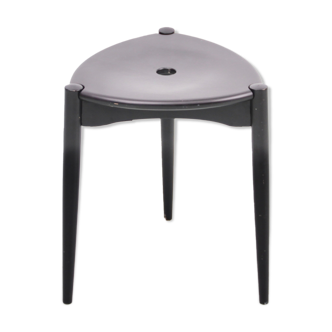 Suede tripod stool