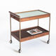 Vintage dessert in teak, brass and glass, 1960