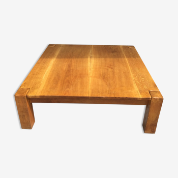 Brutalist coffee table in oak 1970