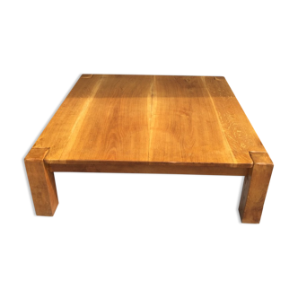 Brutalist coffee table in oak 1970