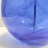 Blue Murano Glass Table Lamp with or without Fabric Lampshade, Italy