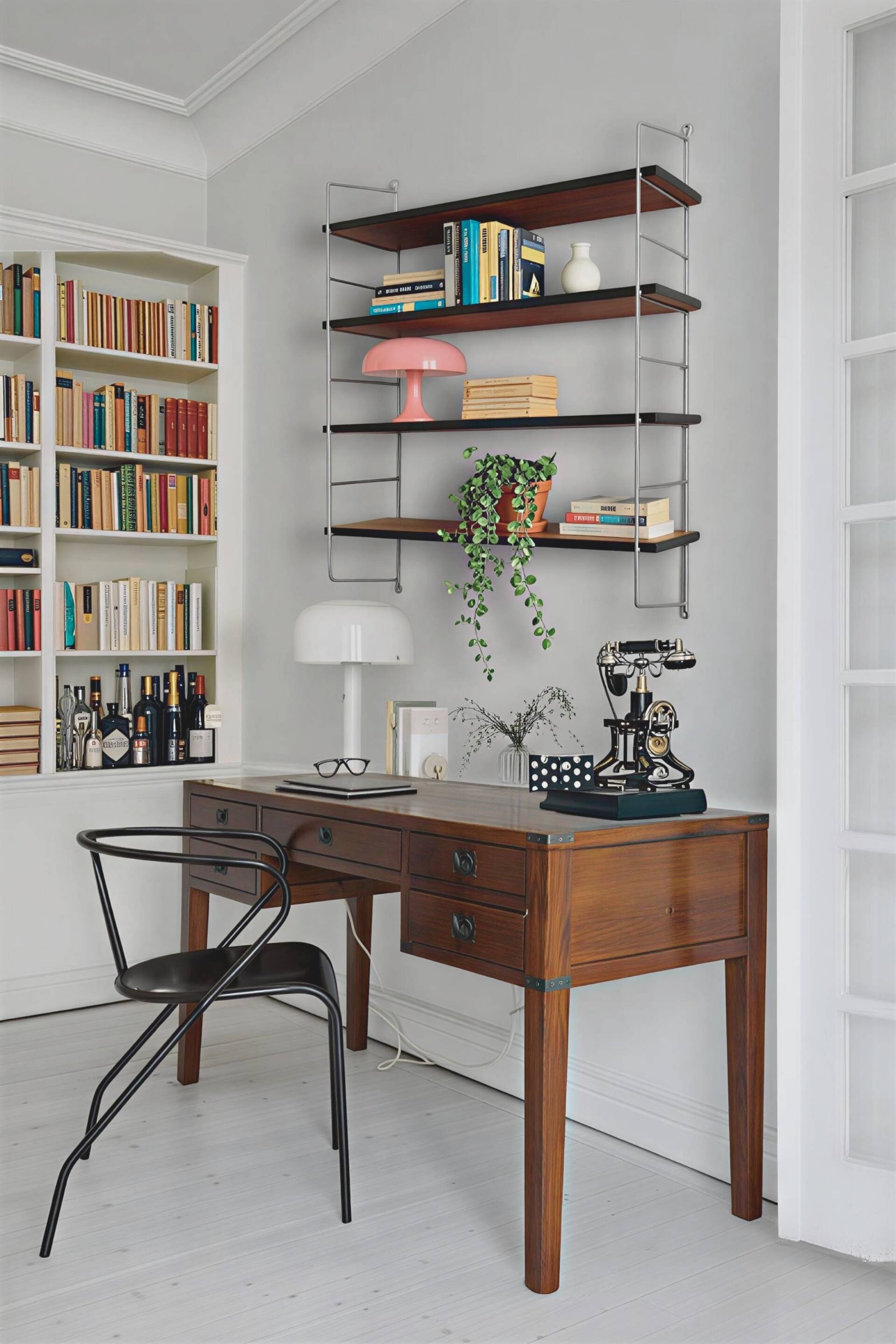 Vintage wall shelf, Scandinavian design, 70s-80s.