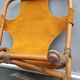 Armchair 1960 bamboo and suede leather