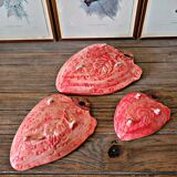 Strawberry slip bowls and dishes on feet