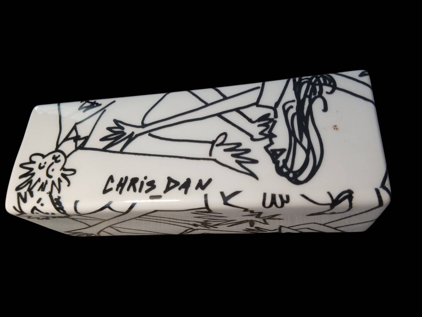 Limoges porcelain vase signed Cris Dan