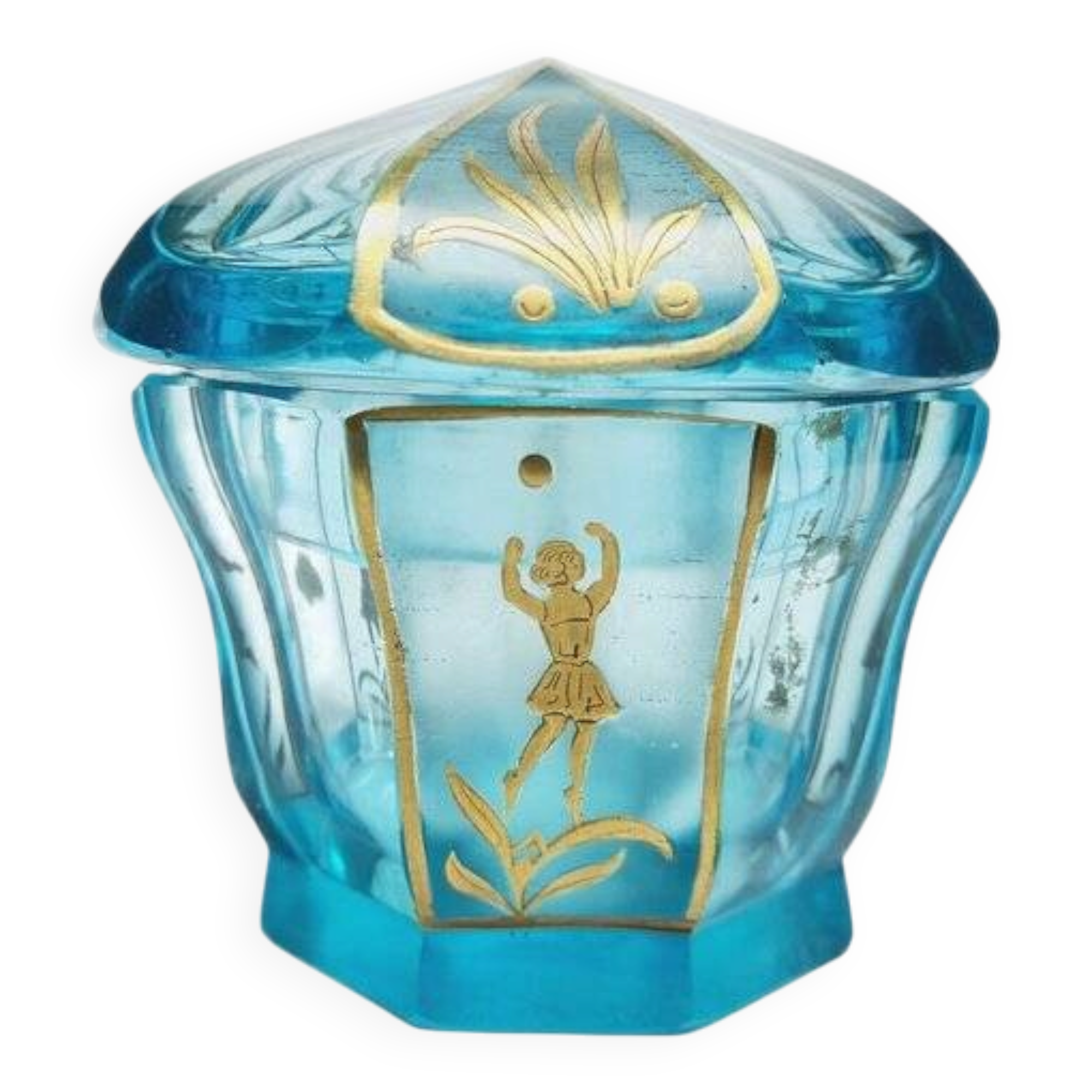 Biedermeier candy dish from Moser, Bohemia, 1890s