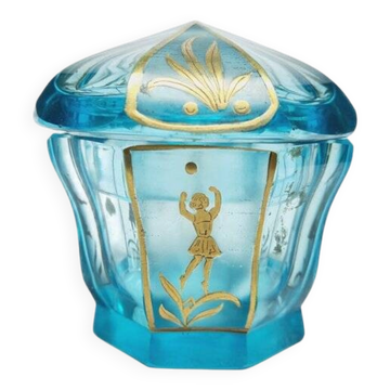 Biedermeier candy dish from Moser, Bohemia, 1890s