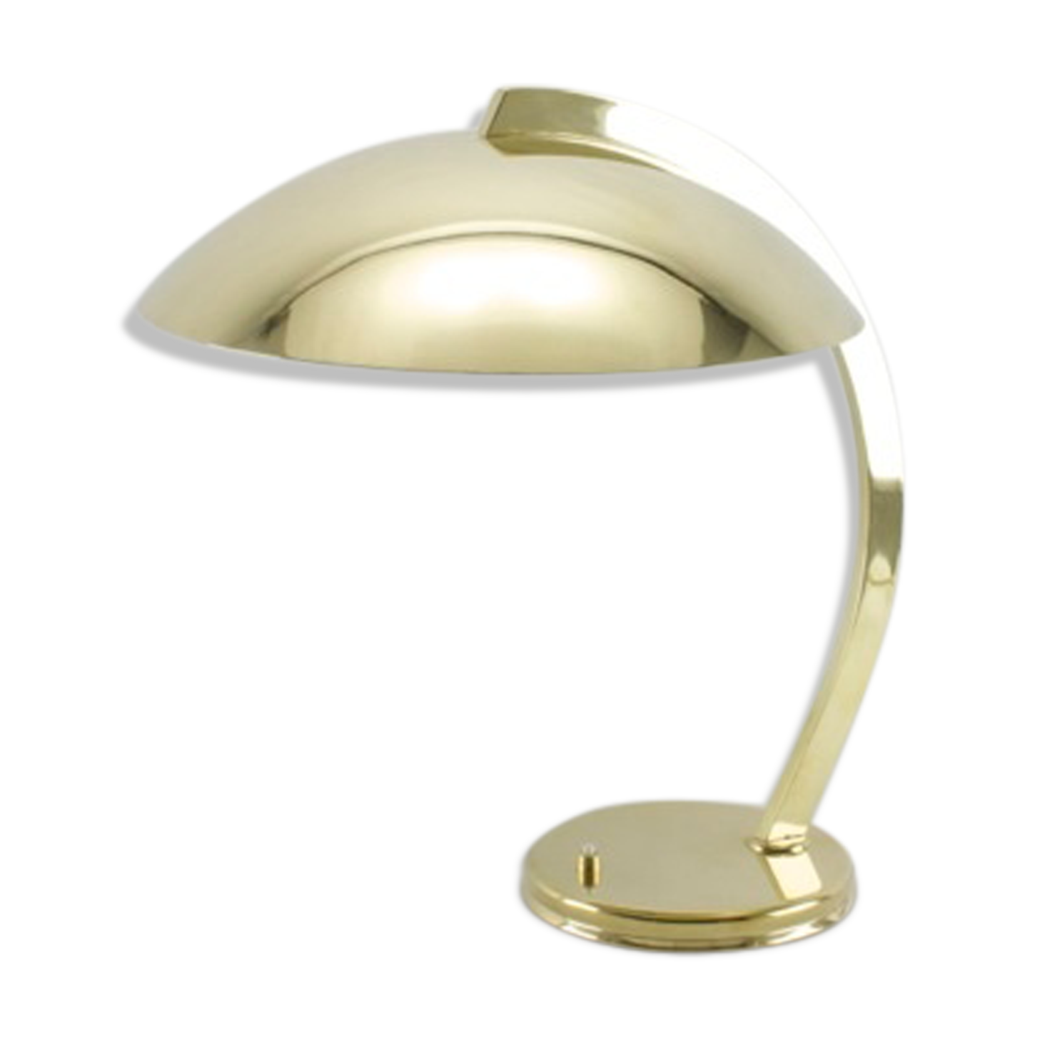 Brass desk lamp, bauhaus design by Egon Hillebrand for Hillebrand, 1930-40.