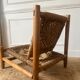 Wood and rope armchair by Audoux and Minnet from the 1950s.