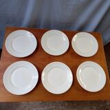 Lot de 6 assiettes en porcelaine FD chauvigny