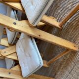 Six pine chairs in the 1970s