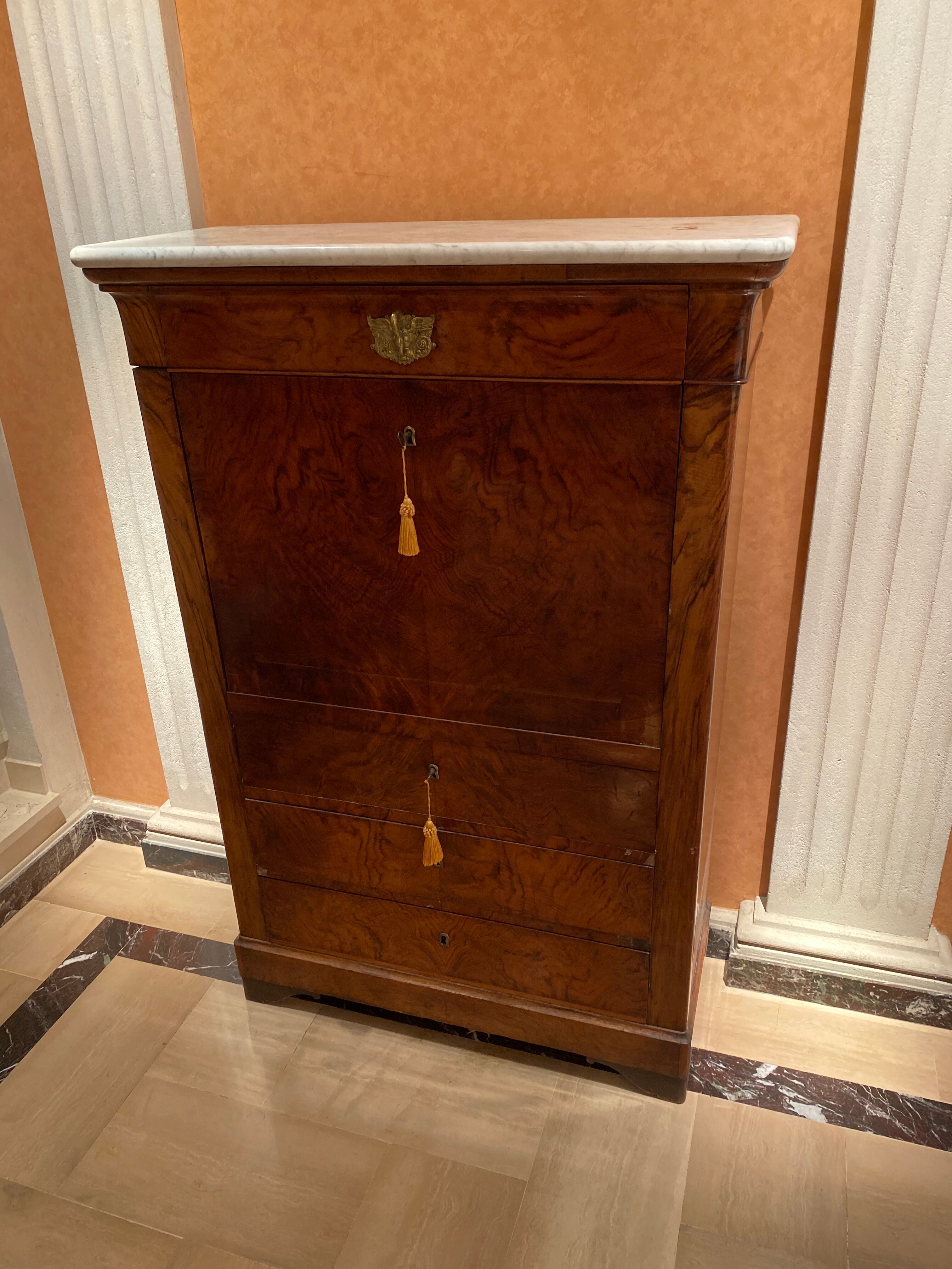 Secretary in mahogany Louis Philippe