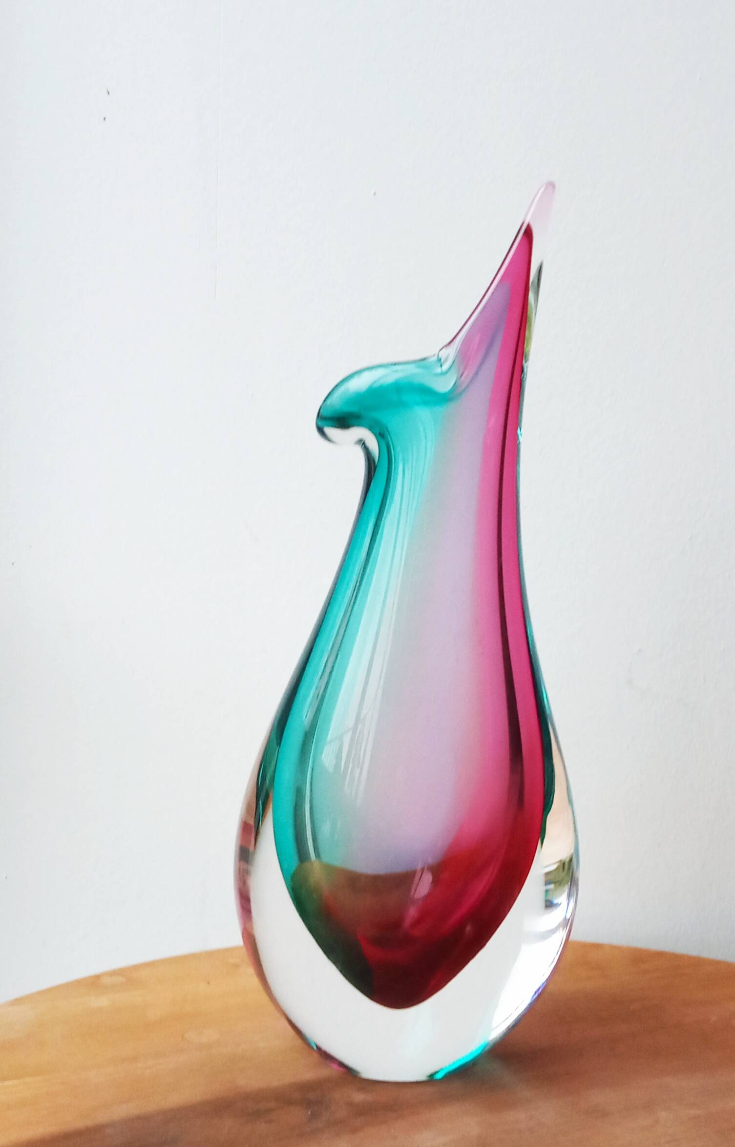 Sommerso Vintage Murano Glass Vase