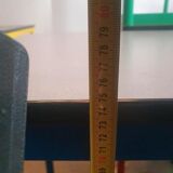 Multicolored dining table and chairs 80s