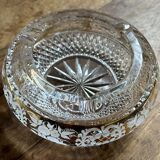 Ashtray in cut and gilded crystal