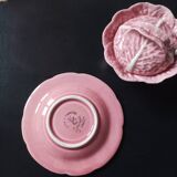 Pink slip mustard pot, Bordallo Pinheiro, Portugal