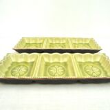 Set of two ceramic serving trays