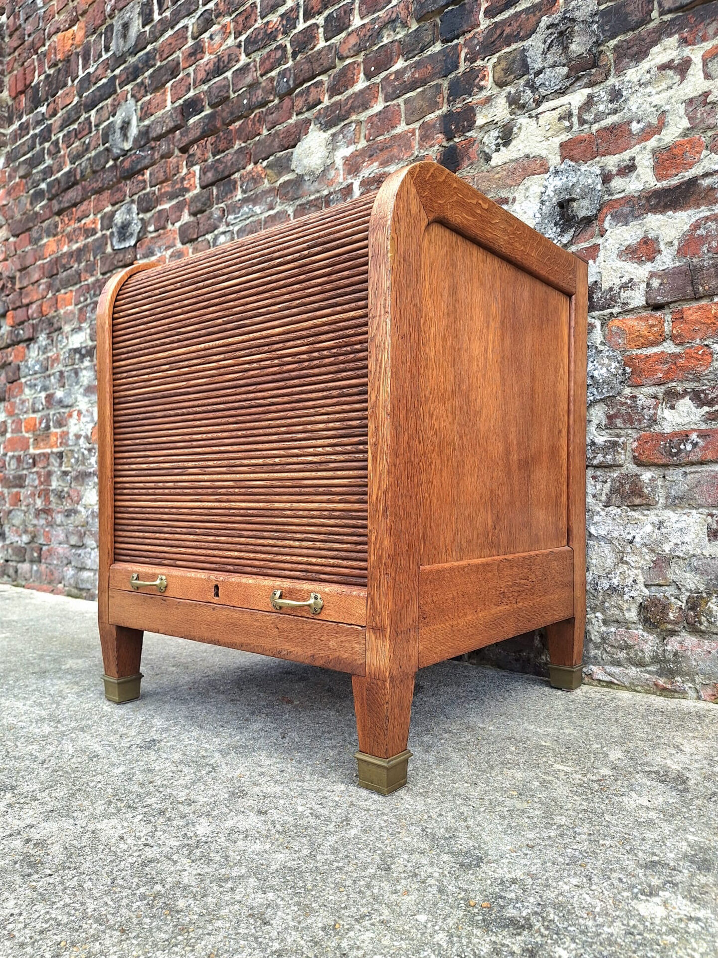 Large Art Deco curtain cabinet, antique secretary.