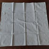 Série de sept serviettes de tables coton damassé monogramme P P 56 X 56 cm