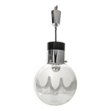 Murano Glass and Varnished Metal Pendant by Toni Zuccheri for Venini, Italy