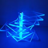 Multi-position lamp plexi led blue ikea vintage
