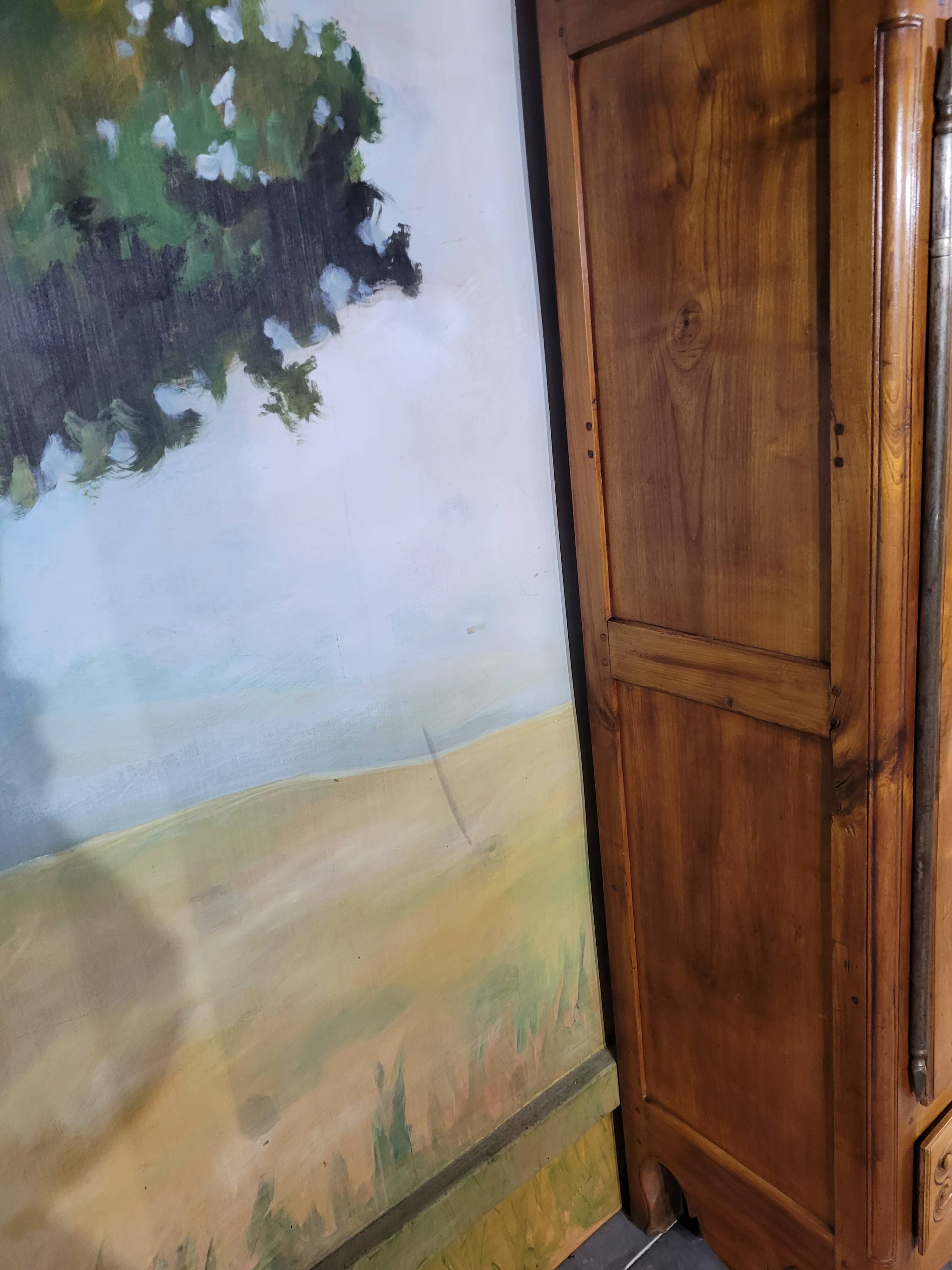 Small Louis XV cherry wood low cabinet