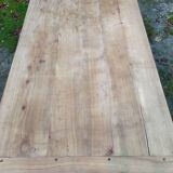 Cherry farm table, turned legs, 2 extensions