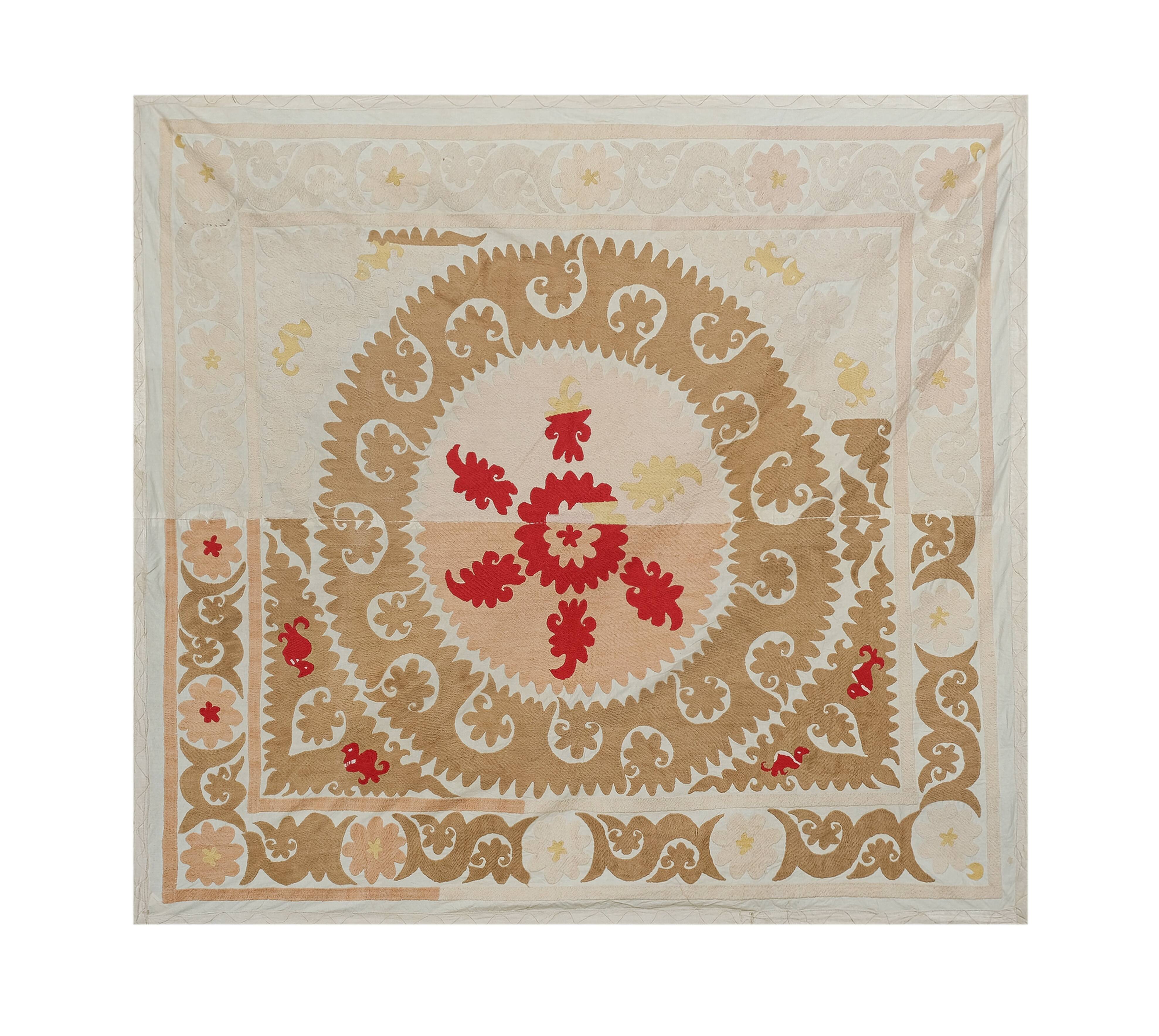 Hand knotted rug, vintage Turkish rug 153x166 cm