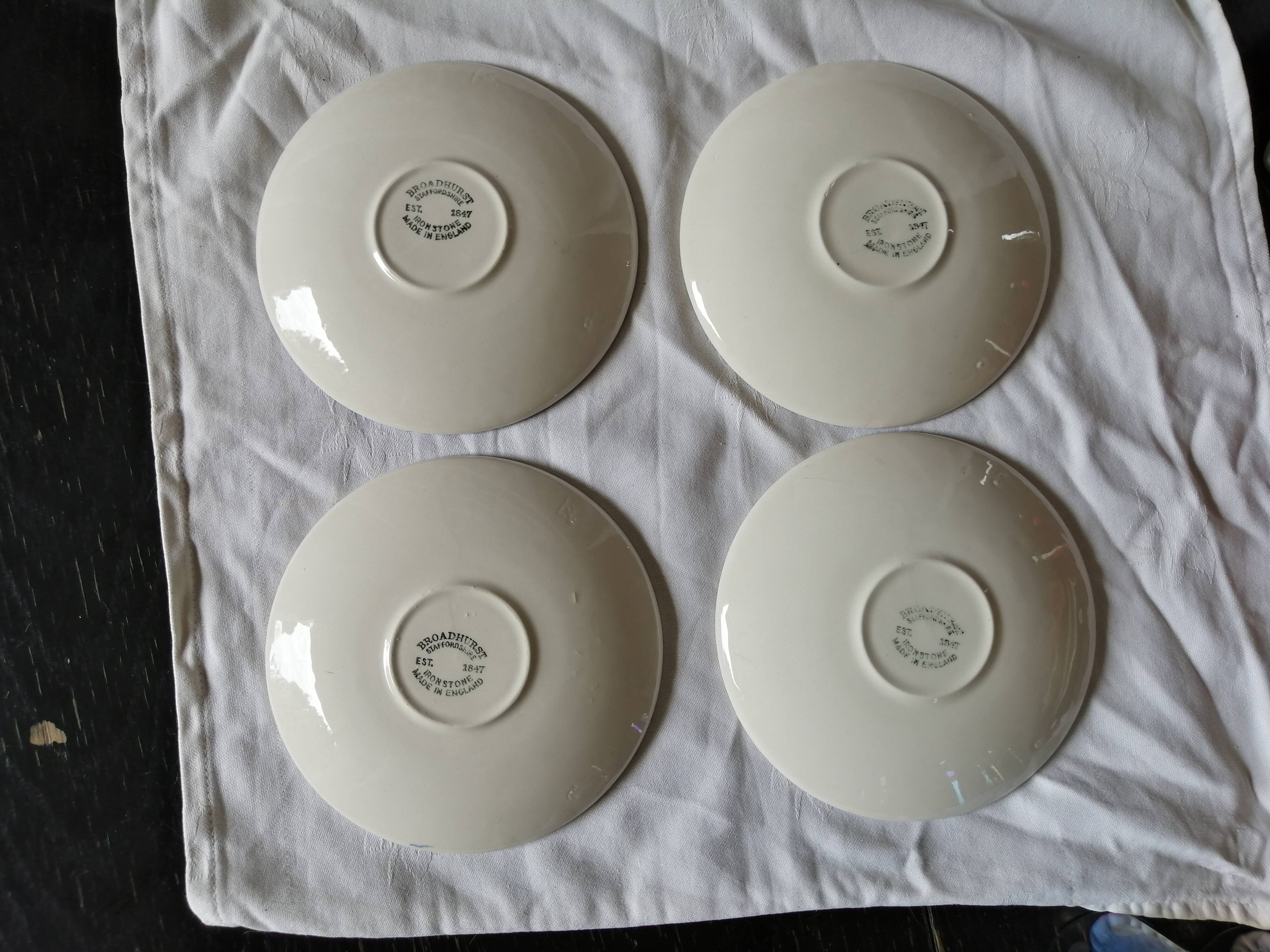 Sous-cups blue decor Broadhurst EST 1847