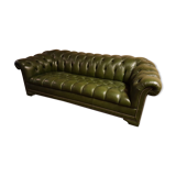 Chesterfield 3-seater dark green sofa