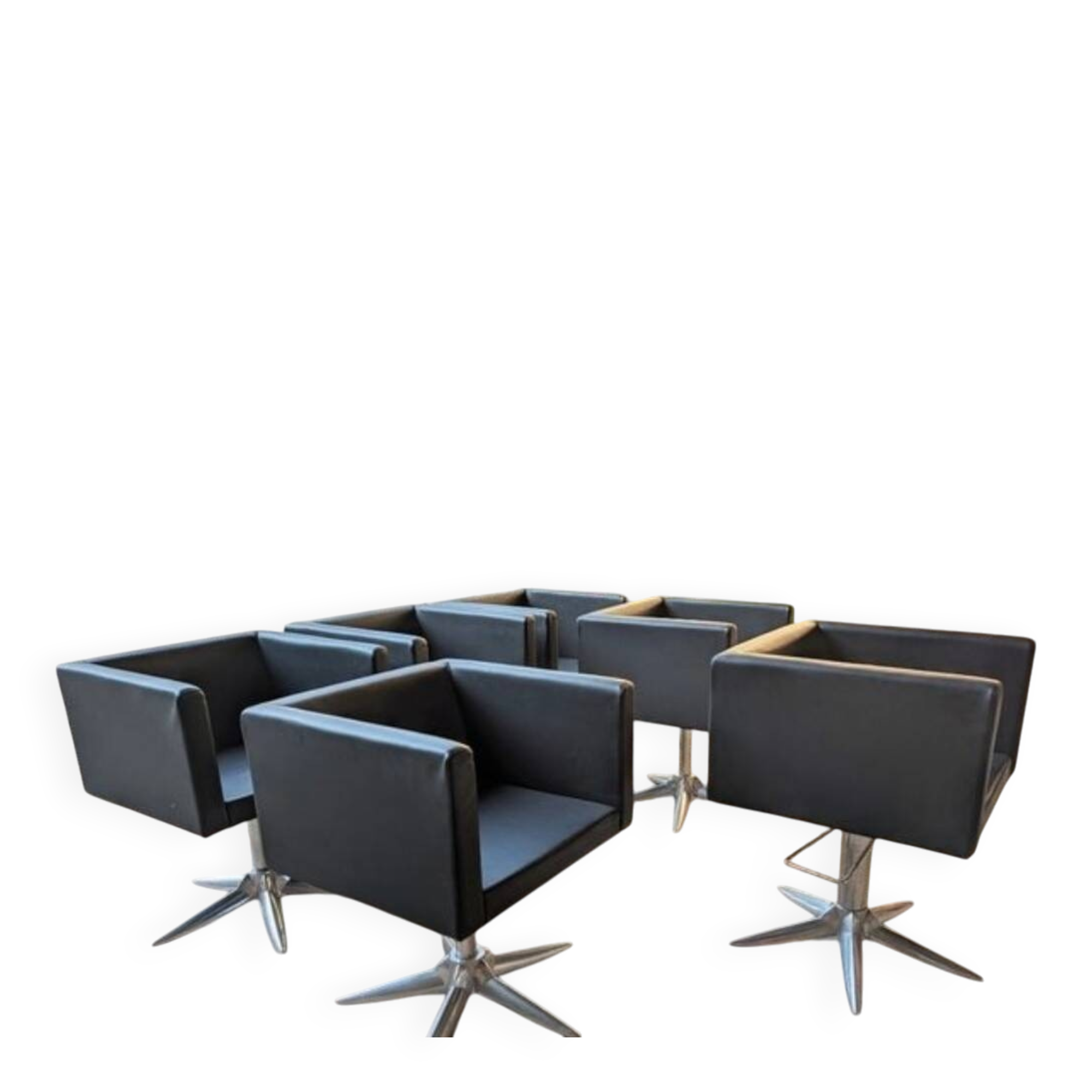 Swivel designer armchairs x6