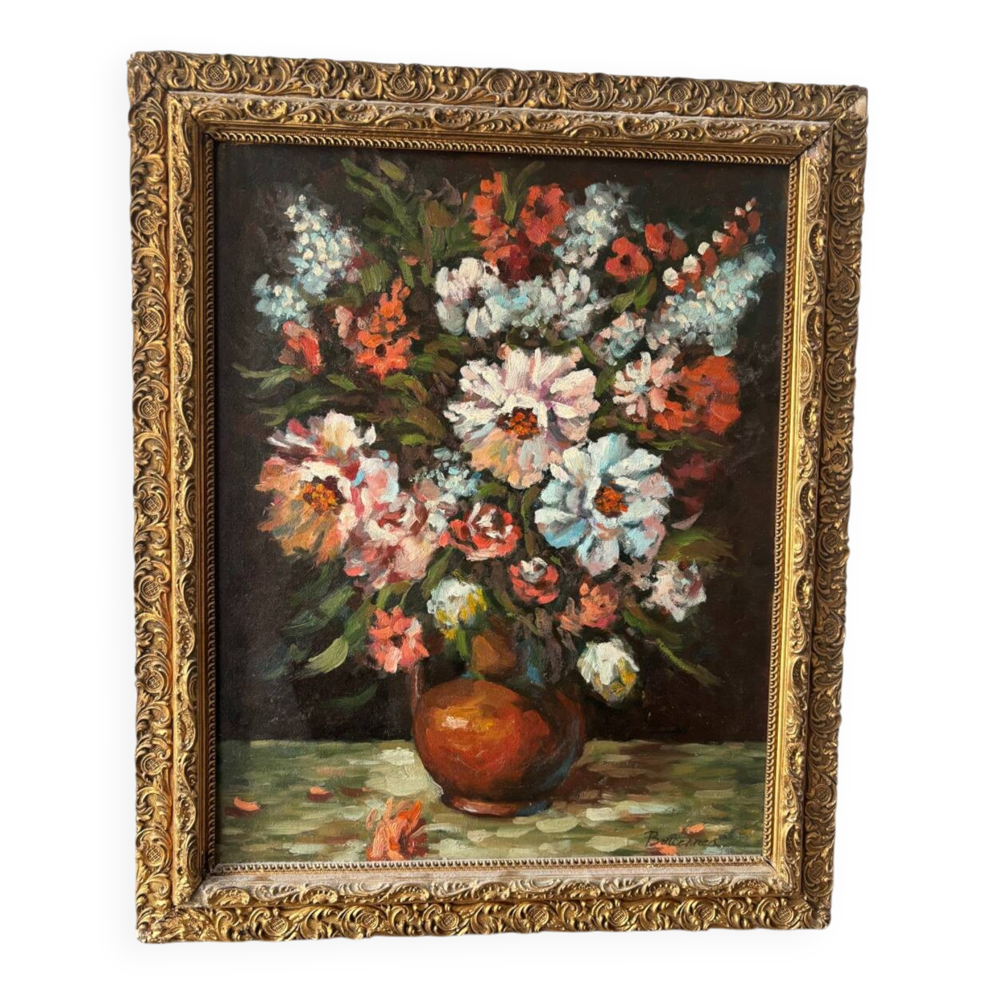 Signed bouquet of flowers