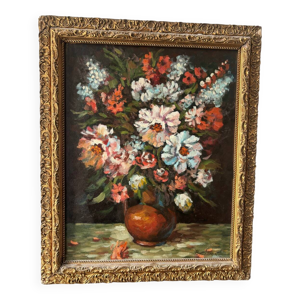 bouquet de fleurs signé