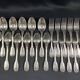 12 large spoons 12 forks silver metal net model Lou style