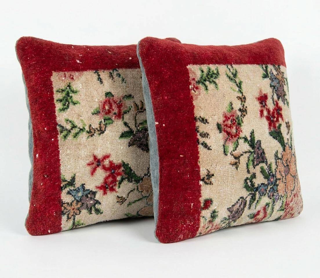 Set of 2 vintage Turkish cushion covers 51x51 cm
