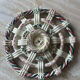 Hand-painted woven ceramic plate
