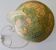 Luminous globe, world map old glass light design tTride vintage 1950