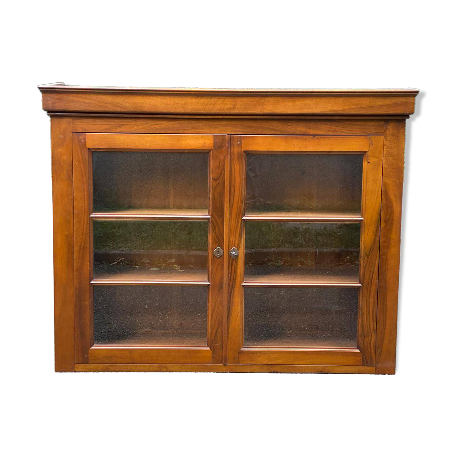 19th century Louis Philippe solid wood display case