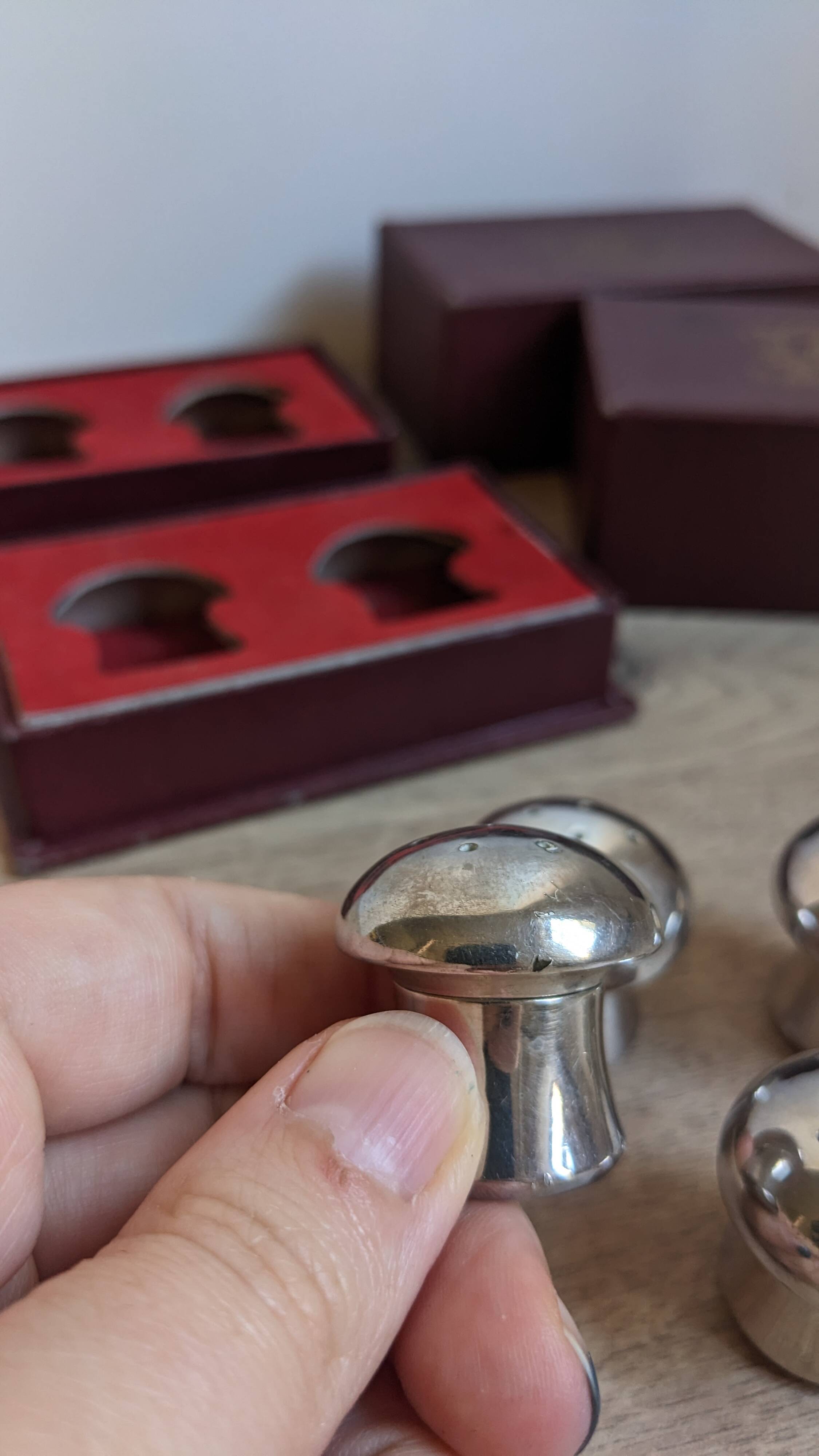 Silver salt and pepper shakers - Saint Médard