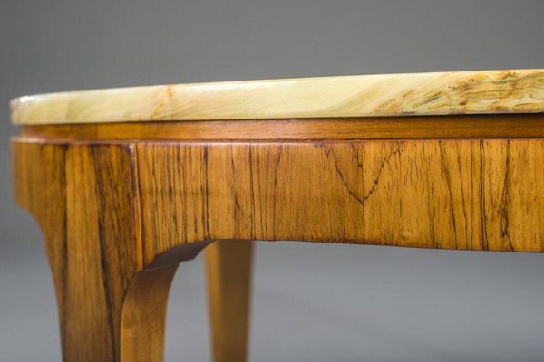 Table basse mid-century en onyx d'Ilse Mobel, années 1960