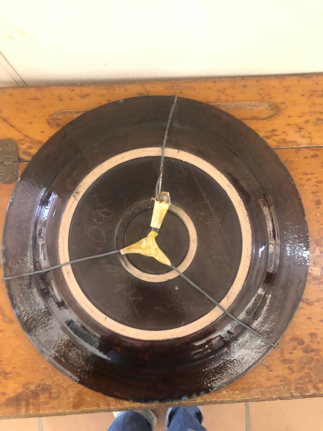 Large vintage bird dish by Jean-Claude Taburet Quimper