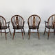 Magnifiques chaises de salle à manger de style Windsor en anglais, ensemble de 4.