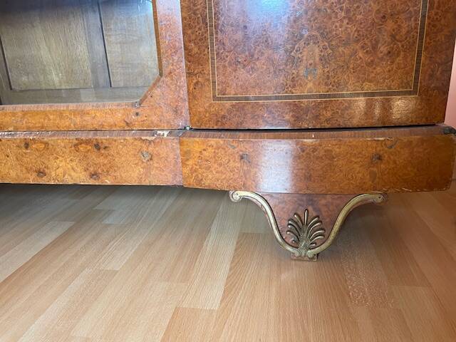 Vitrine de style Biedermeier ou Louis-Philippe,