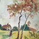 "In the Country" framed oil paintings