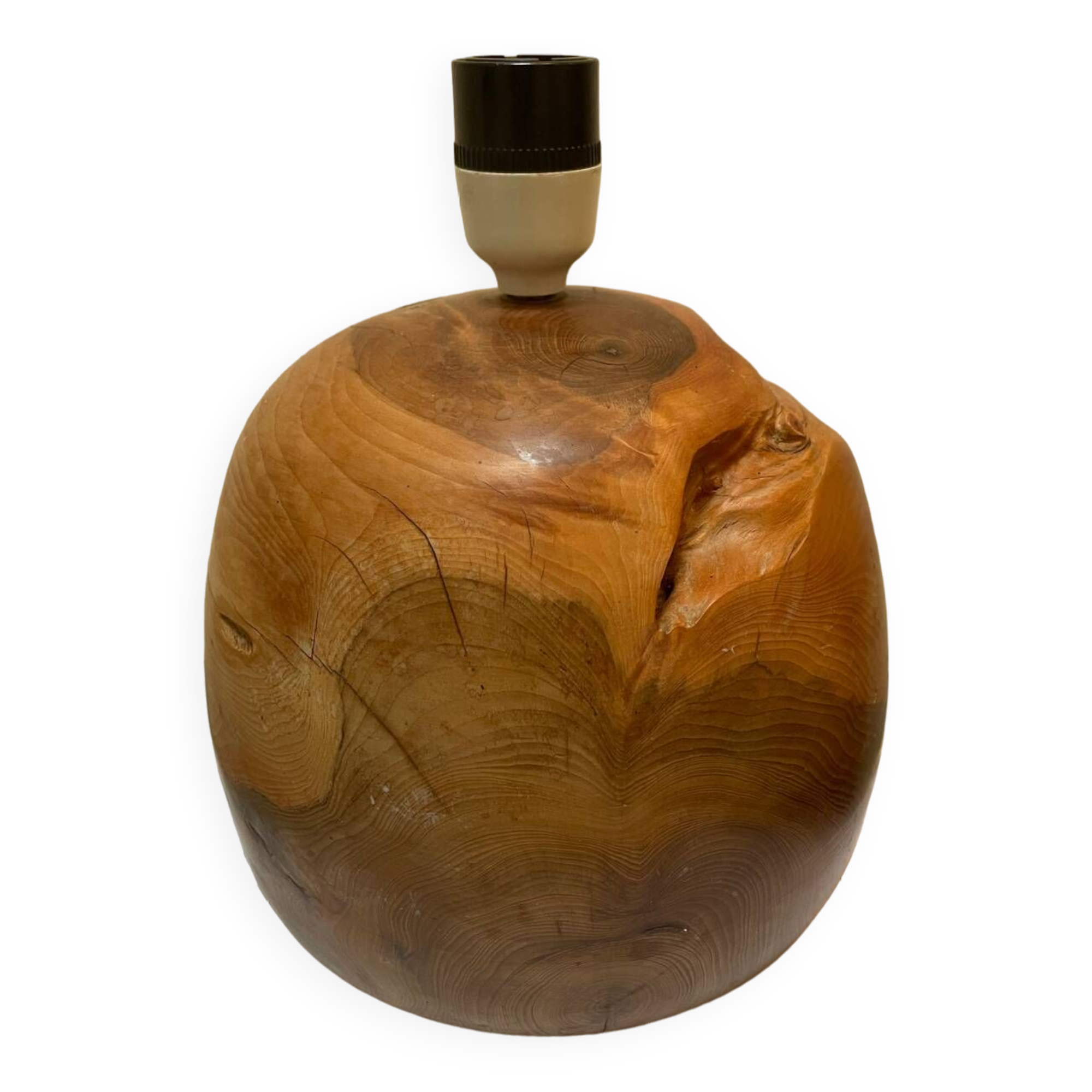 Bruce Mac Donald 1988 Carved Wood Lamp Base