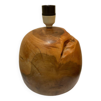 Bruce Mac Donald 1988 Carved Wood Lamp Base